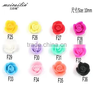 6mm Colorful Resin Flower Polymer Clay Fower for Nail Art Phone DIY Decoration thumbnail-4