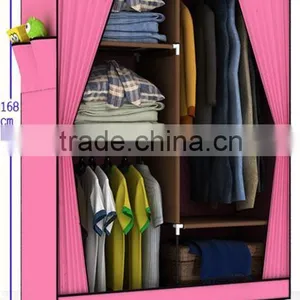 2016 Fashion Portable Colorful Non-woven Fabric Wardrobe thumbnail-2
