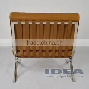 DC2001 Replica Mies Van Der Rohe Barcelona Chair - Light Brown thumbnail-5