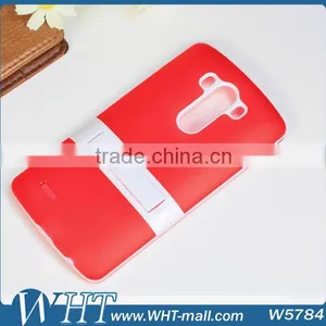 Double Color Design Hybrid Case for LG G3 TPU Cover+ PC Kickstand thumbnail-1