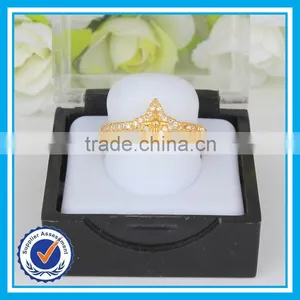 2015 Yiwu Wholesale Star Ring Crystal Zircon Dubai Gold Ring Models thumbnail-5