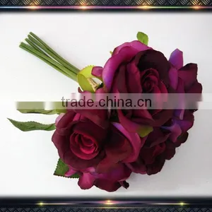 Cheap Wedding Bouquet Artificial Rose Wholesale thumbnail-3