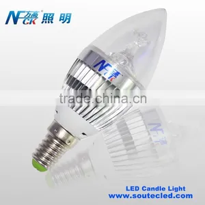 Golden Color Aluminum 3w Quality Warm White E14 Led Candle Light for Home Hotel Restaurant thumbnail-4