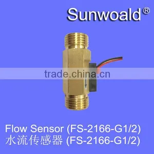 DN15 G1/2" Rate 1~30L/min Hall Liquid Water Brass Flow Sensor Meter for Water Heater thumbnail-1