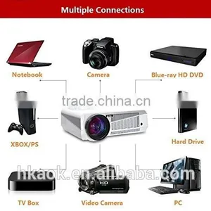 Android 4.2 WiFi Smart 4500Lumens 1080P 3D Full HD LCD Home Theater TV LED Projector Projektor Video Beamer thumbnail-6