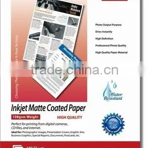 108G Inkjet Matte Coated Photo Paper With Special Price thumbnail-1