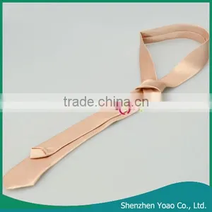 5 * 145cm Delicate Pure Color Mens Silk Ties Champagne thumbnail-1