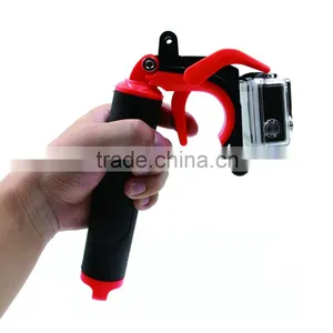 Telesin New Floating Bobber Grip Handle With Pistol Trigger and Cellphone Clip for Go Pro, Xiaomi and SJCAM Cameras thumbnail-1