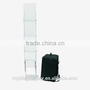 High Quality Protable Acrylic/ABS Literature Stand Fast Assemble Brochure Holder Display Stands thumbnail-1