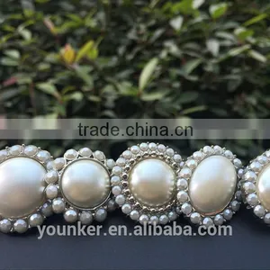 New Effect Acrylic Rhinestone Plastic Button Sewing Shank Bulk Retail Many Colors Button Flower Center thumbnail-1