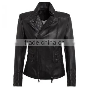 Pakistan Ladies Leather Jacket Price , Ladies Leather Jacket in Sialkot , Cheap Faux Leather Jacket for Women thumbnail-2