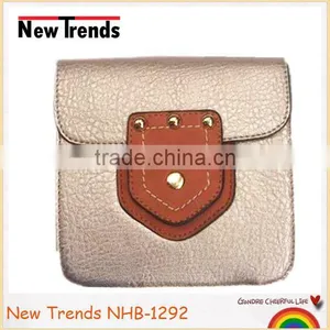Fashion Bright Champagne PU Samll Flap Bag thumbnail-1