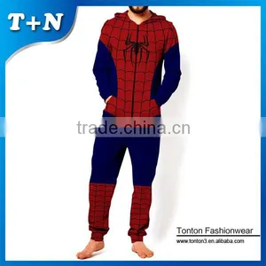 Plus Size Denim Adult Fleece Jumpsuits Pajamas thumbnail-2