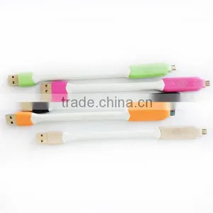 20 cm Led Light Micro Usb Cable With Flash Colorful Light for Mobile Phone thumbnail-3