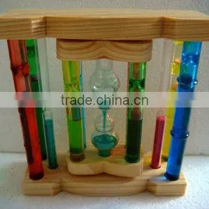 Honorable Desktop Glass Sand Timer With Wooden Frame thumbnail-1