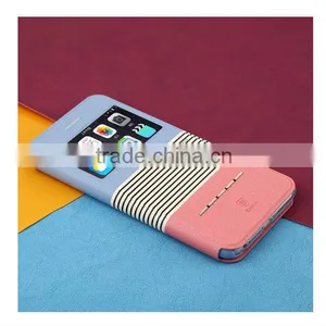 Baseus Stripes Pattern Smart Sliding Function Cover for Iphone 6 Plus thumbnail-4