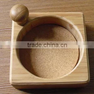 Bamboo Wine Plate for Wine Glass and Snack thumbnail-2