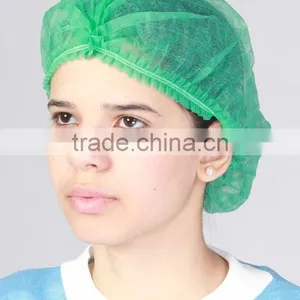 100 Pcs Disposable Head Cover Mob Cap Hat Hair Net Non Woven Anti Dust White thumbnail-2