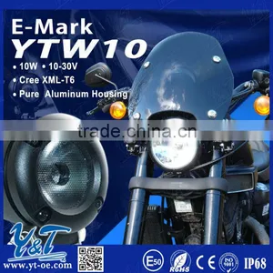 Y&T YTW 10W 10V Black Waterproof LED Projector Light for Motorcycle Turn Signal Light With Spot/Flood Beam thumbnail-3