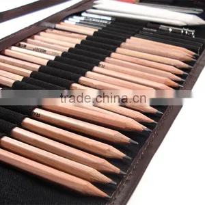 Sketch Pencils Eraser Charcoal Pencil Extender Paper Pen Drawing Set With Bag Art Supply Tool thumbnail-2