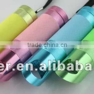 9 LED Fluorescence Cover Bottle Aluminum Flashlight thumbnail-1