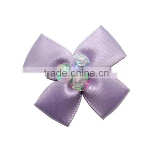Hair Decorated Pretty Flower Shape Set Drill Satin Ribbon thumbnail-1