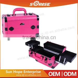 2015 New Products Sunrise Manufacturer Antique Beauty Makeup Cosmetic Case With 4 Trays thumbnail-1