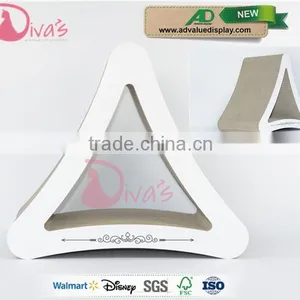 China Supplier Trangle Three Sides Corrugated Cardboard Cat Scratcher Best Cat Scratch Post Quality Choice thumbnail-2