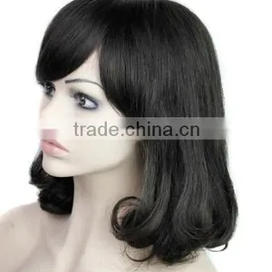Synthetic Fashion Curly Lace Wigs With Bob Bangs Wigs N397 thumbnail-3