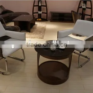 Bent Wood Side Table/Tempering Glass Table S118 thumbnail-1