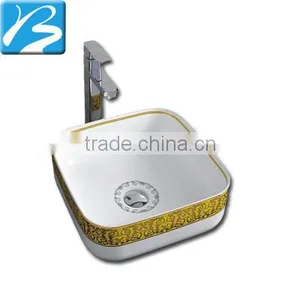 New Model Hand Painted White Corner Wash Basins thumbnail-1