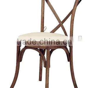 Wooden Cross Back Rental Chair thumbnail-2