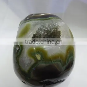 100% Natural Tiger Eye Crystal Skull Carving Crystal Healing Crystal Stone Skull With Geode Good for Collection thumbnail-5