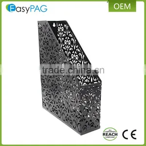 Wholesale Embossing 1 Compartment Wrought Iron Office Desk File Magazine Rack thumbnail-5
