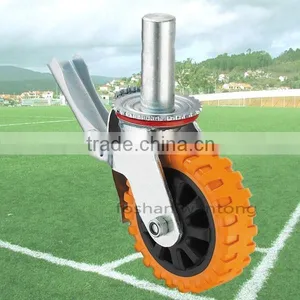 Hammer Non-slip Industrial Heavy Duty Good Quality Orange PU Caster thumbnail-3