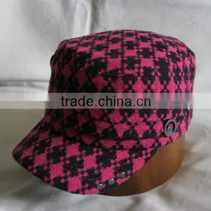 High Quality Ladies Fashion Cap With Leather Trims thumbnail-1