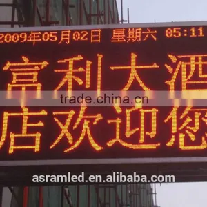 32x128 Pixels P10 Semi-outdoor Red Color Led Message Display Board Double Sided thumbnail-1