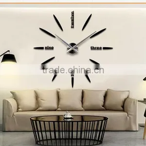 Large DIY Metal Acrylic Mirror Oversize Ajanta Wall Clock Models thumbnail-3