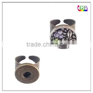 Customized Changeable Snap Button Adjustable Ring thumbnail-1
