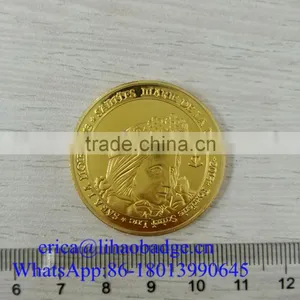 Gold Plating Embossed Double Side Custom Metal Coin thumbnail-2