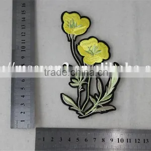 Beautiful Yellow Flower Patches Customized Embroidery Patch Products for Sale thumbnail-6
