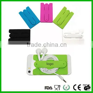 China Wholesale Sticker Silicone Mobile Phone Card Holder Pocket thumbnail-3