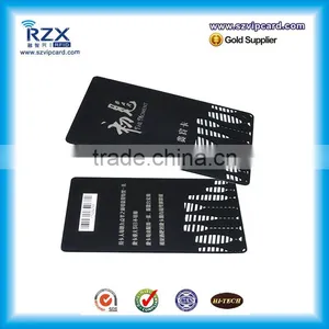 85.5*54*0.35mm Stainless Steel Matte Black Business Card Metal Card thumbnail-3