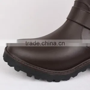 Custom Made Varies Cheap Waterproof Glossy or Matte Women PVC Wellington Rain Boot With Buckle thumbnail-5