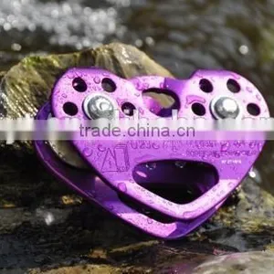 Stainless Steel Tandem Zipline Cable Trolley Pulley for Outdoor Climbing With Sealed Ball Bearings thumbnail-2