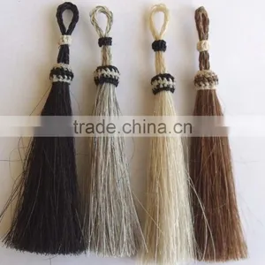 Wholesale Sunshine Color Fashion Horsehair Tassels Made by Hand Woven Horsehair Dip Dye Horse Hair Tassel thumbnail-4