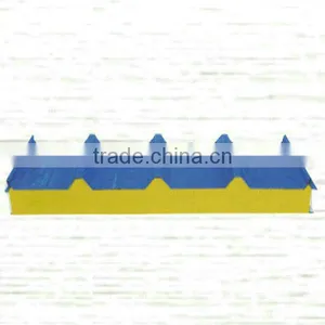Colorful Fire Proof Rock Wool Sandwich Panel Roofing thumbnail-1