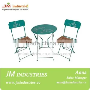 Painted Iron Bistro Set thumbnail-1