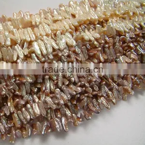Chinese Biwa Freshwater Pearl Stramd -16 Inch thumbnail-1