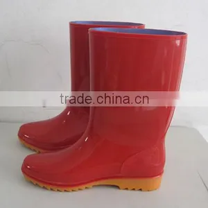 Europen Style Red Women Gum Boots thumbnail-4